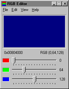 RGB Editor 2000 4.0 software screenshot