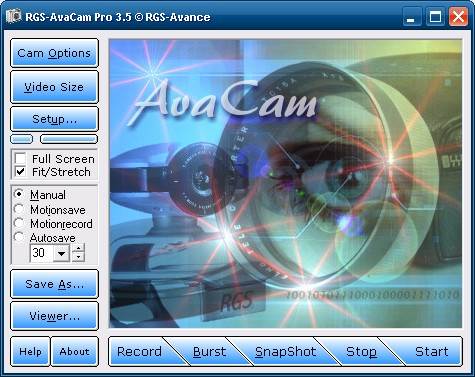 RGS-AvaCam  3.7.0 software screenshot