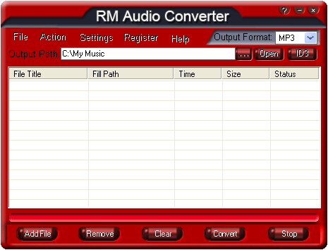 RM Audio Converter 2.70.03 software screenshot