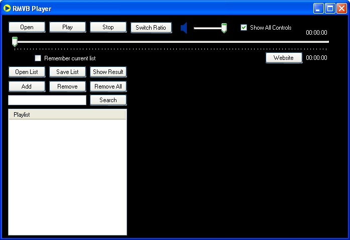 RMVB Player 1.0.3 software screenshot