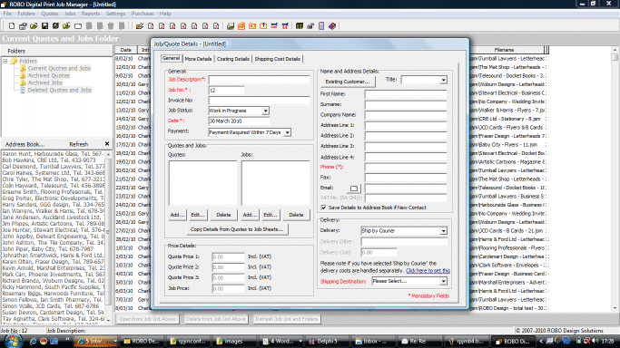 ROBO Digital Print Job Manager 2.4.0 software screenshot