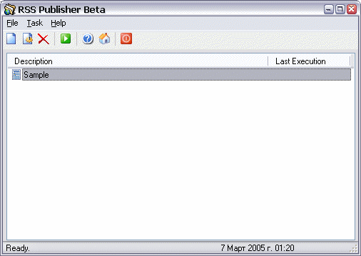 RSS Publisher 1.95 software screenshot