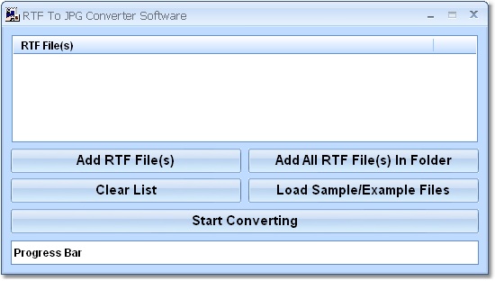 RTF To JPG Converter Software 7.0 software screenshot