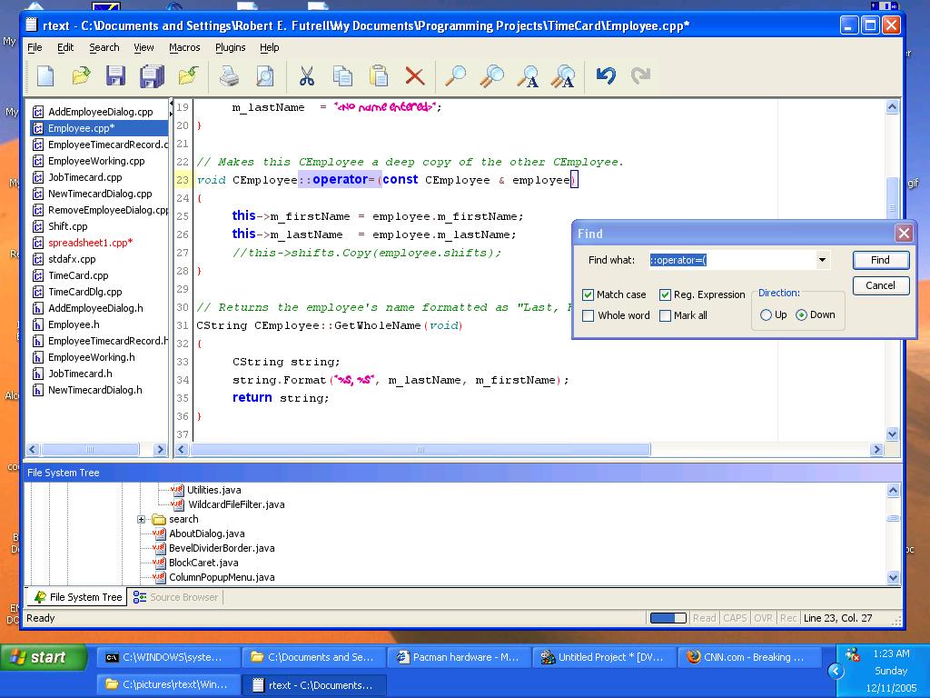 RText 2.5.3 software screenshot