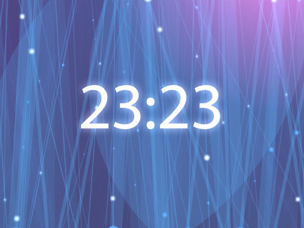 Radiating Clock ScreenSaver 2.7 software screenshot