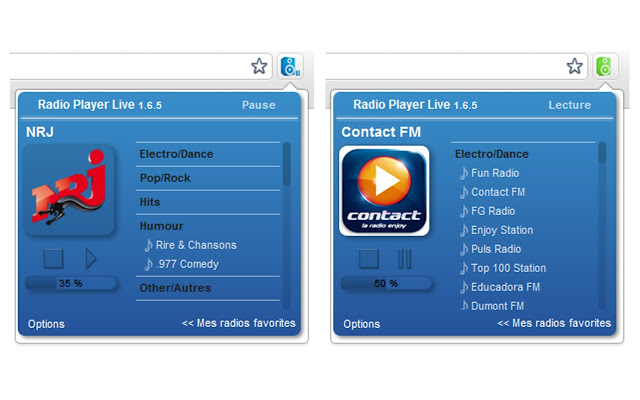 Radio Player Live 2.1.x software screenshot