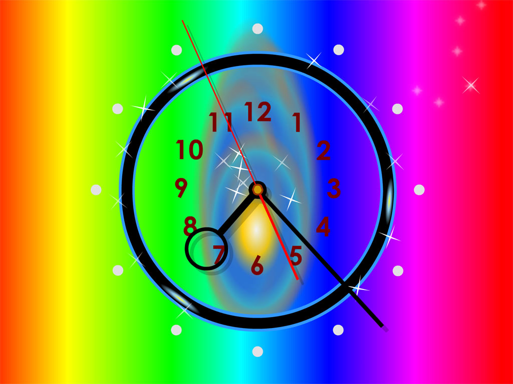 Rainbow Clock ScreenSaver 2.5 software screenshot