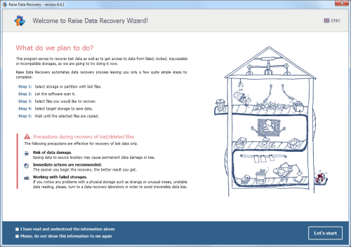 Raise Data Recovery 6.10.1 software screenshot