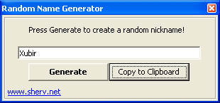 Random MSN Names 1.0 software screenshot