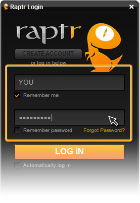 Raptr 3.5.4 Build 78109 software screenshot
