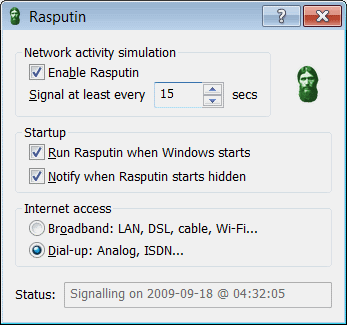 Rasputin 3.1 software screenshot