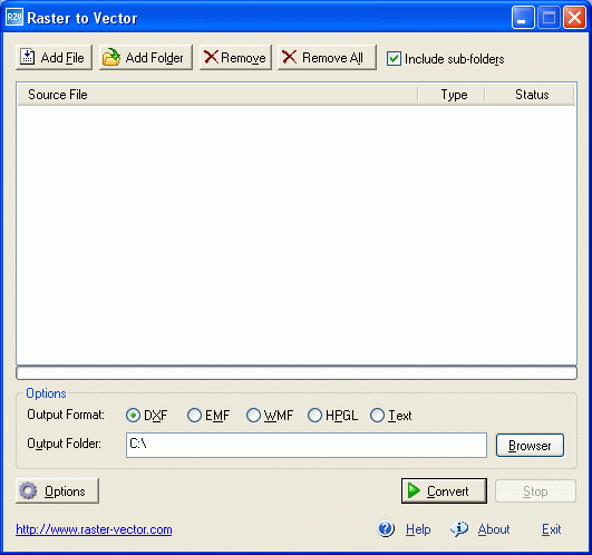 Raster to Vector Advanced 9.1 software screenshot