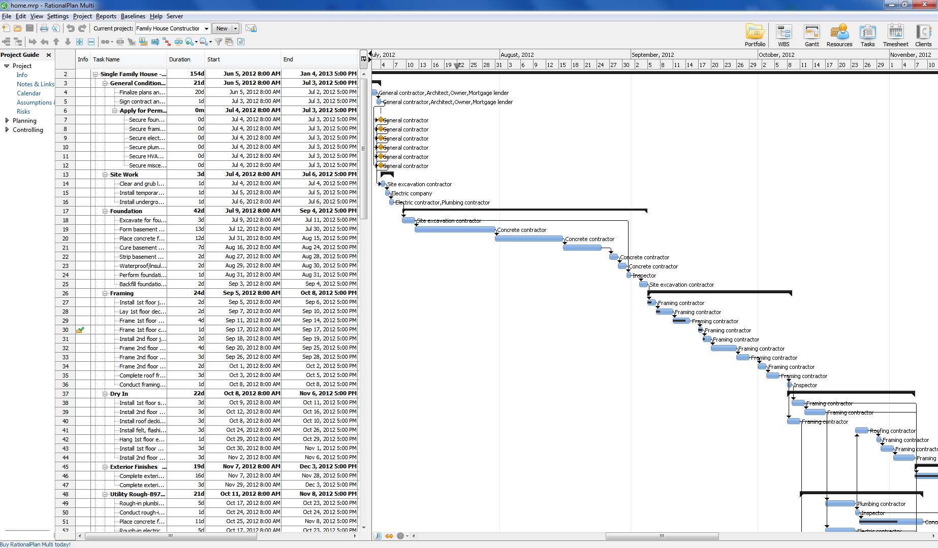 RationalPlan Multi Project 4.11.6 software screenshot