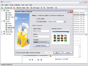 ReaGallery web albums 3.15 software screenshot