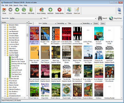 Readerware 3.54 software screenshot