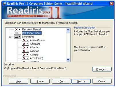 Readiris Pro 15.2.1.9378 software screenshot