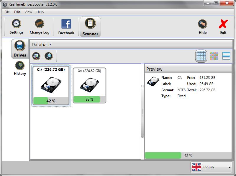 Real Time Drives Scouter 1.2.0 software screenshot