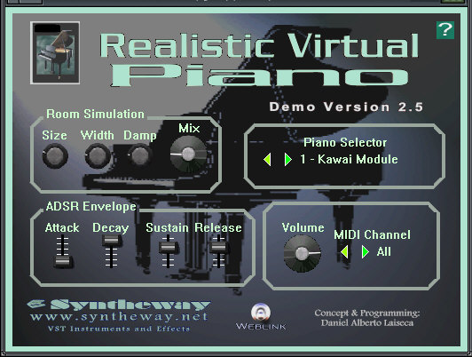 Realistic Virtual Piano VSTi 2.5 software screenshot