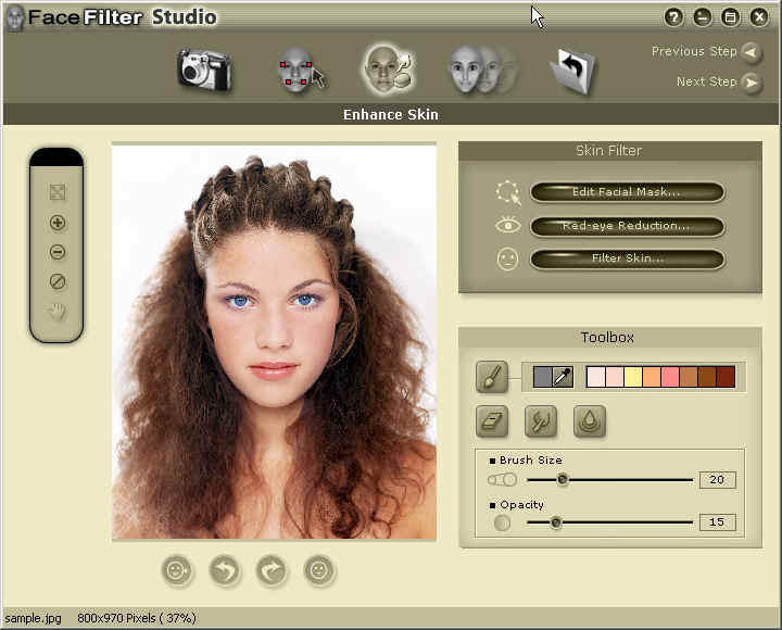 Reallusion FaceFilter Xpress - Photo Editor 1.0 software screenshot