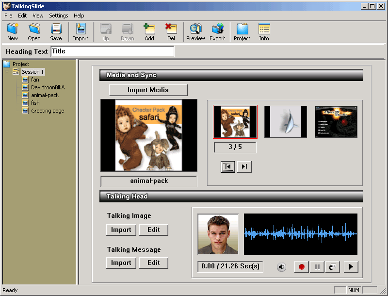 Reallusion TalkingSlide 1.1 software screenshot