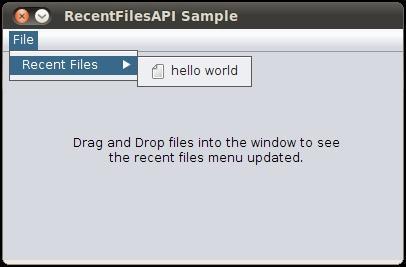Recent Files API 0.1.1 software screenshot