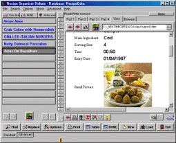 Recipe Organizer Deluxe 3.7 software screenshot