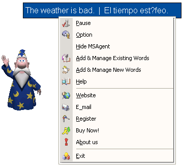 Recite Spanish Words 3.1 software screenshot
