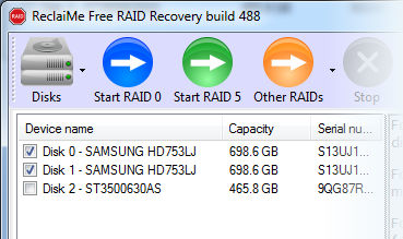 ReclaiMe Free RAID Recovery 2228 software screenshot