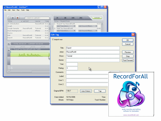 RecordForAll 1.2.5.0 software screenshot