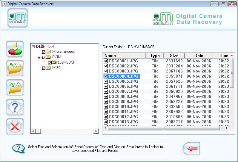 Recover Digital Camera 4.8.3.1 software screenshot