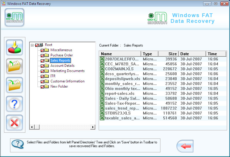Recover FAT Partition 4.8.3.1 software screenshot