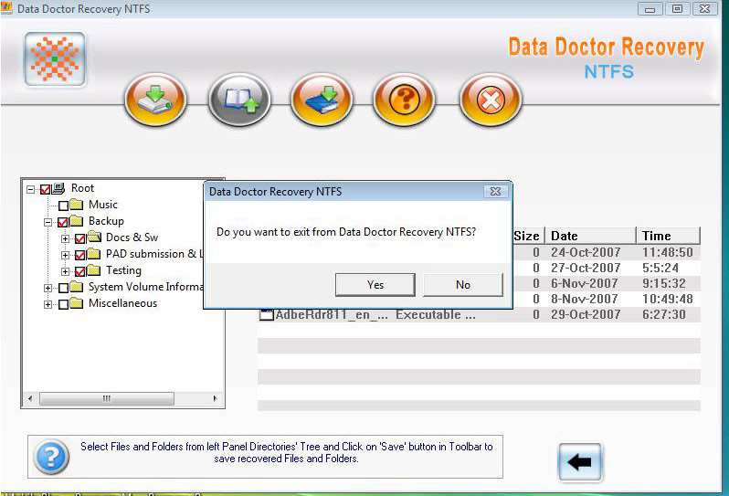 Recover NTFS Disk Data 3.0.1.5 software screenshot