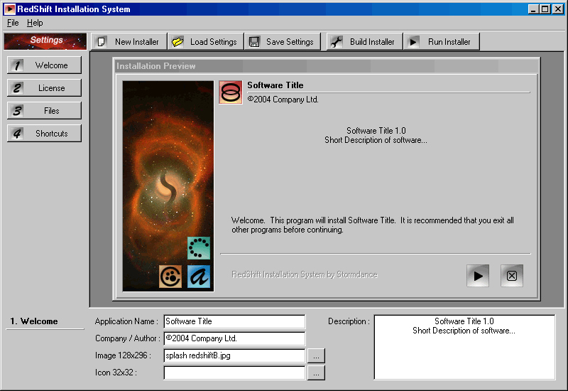 RedShift Installation System 1.6.22 software screenshot