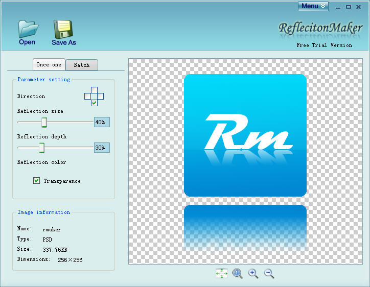 ReflectionMaker 3.1.0 software screenshot