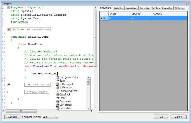 Reflexil 2.0 software screenshot