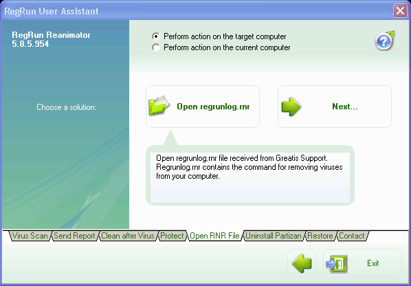 RegRun Reanimator 8.40.0.540 software screenshot
