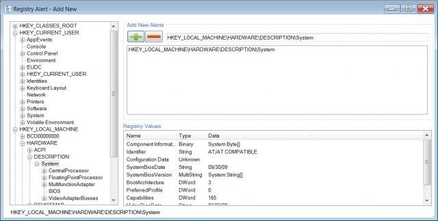 Registry Alert 4.2.3.1 software screenshot