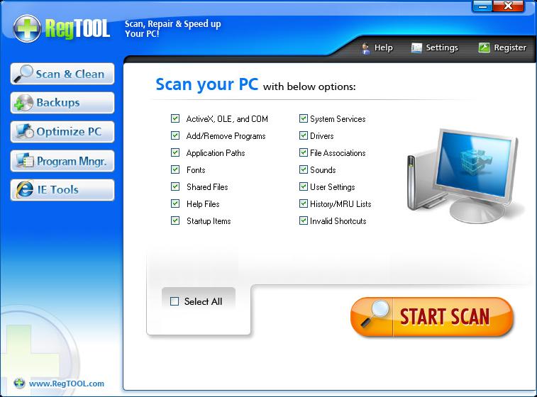 Registry Tool 2010.071 software screenshot