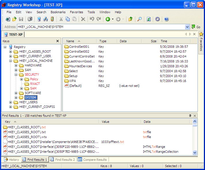 Registry Workshop 5.0.1 software screenshot