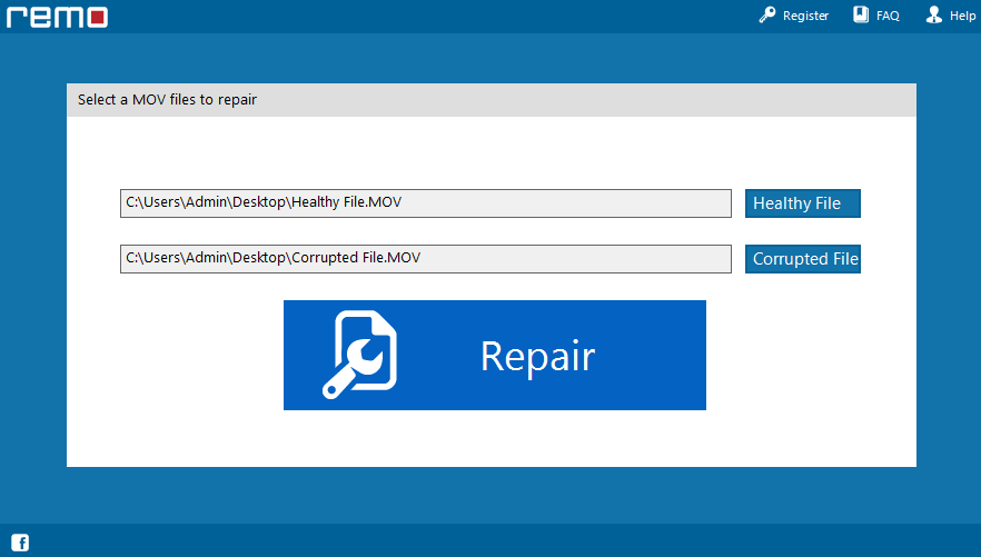 Remo Repair MOV 2.0.0.35 software screenshot