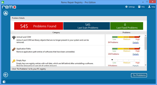 Remo Repair Registry FREE Edition 1.0.0.81 software screenshot