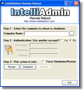 Remote Reboot 2.0 software screenshot