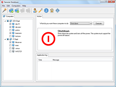 Remote Shutdown 4.4.0.59 software screenshot