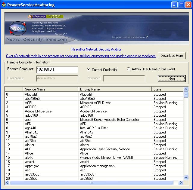 RemoteServiceMonitoring 1.4.3 software screenshot