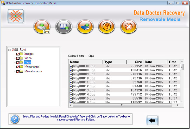 Removable Flash Drive Recovery 3.0.1.5 software screenshot