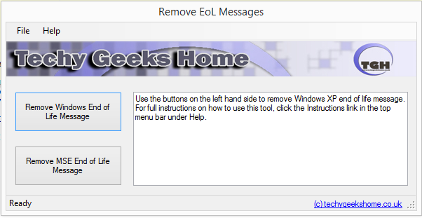 Remove EoL Messages 1.0.0.0 software screenshot