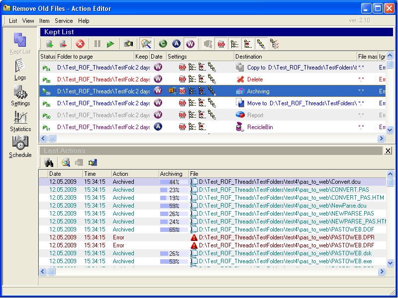 Remove Old Files 2.14.2 software screenshot