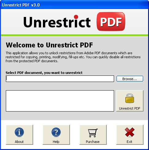 Remove PDF Print Protection 3.0 software screenshot