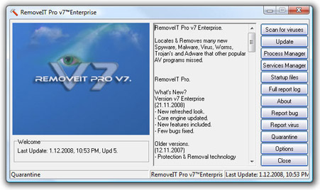 RemoveIT Pro - SE 171011 software screenshot