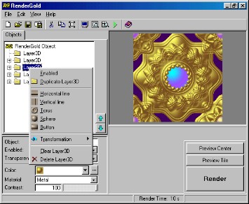 RenderGold 2.5 software screenshot